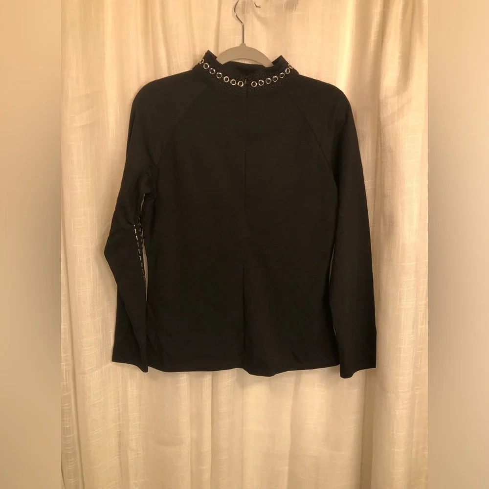 Black Studded Women's Top - Picture 10 of 11